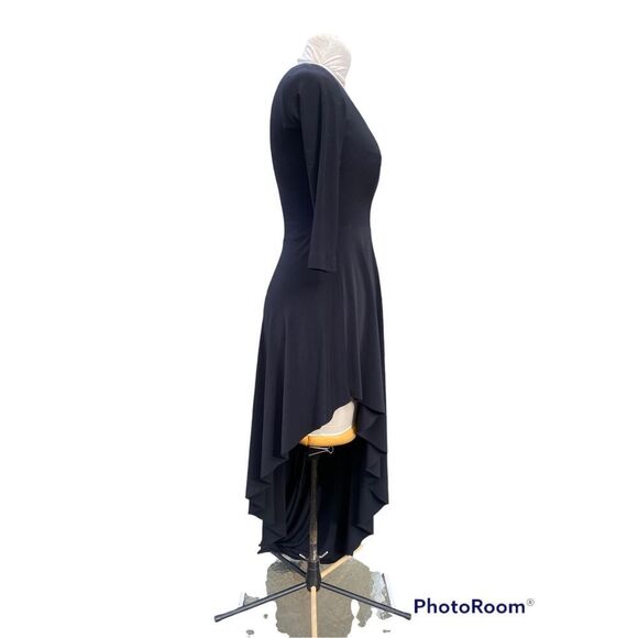 Norma Kamali Scoop Neck Diagonal Flared Dress Sz. XS - Picture 3 of 10